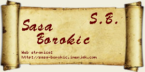 Saša Borokić vizit kartica